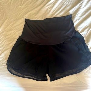 Maternity’s athletic shorts with inner biker shorts